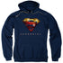 SUPERGIRL/LOGO GLARE - ADULT PULLOVER HOODIE - NAVY