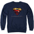 SUPERGIRL/LOGO GLARE - ADULT CREWNECK SWEATSHIRT - NAVY