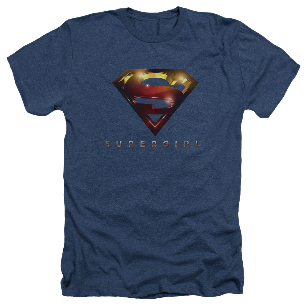 SUPERGIRL/LOGO GLARE - ADULT HEATHER - NAVY