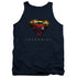 SUPERGIRL/LOGO GLARE - ADULT TANK - NAVY