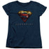 SUPERGIRL/LOGO GLARE - S/S WOMENS TEE - NAVY
