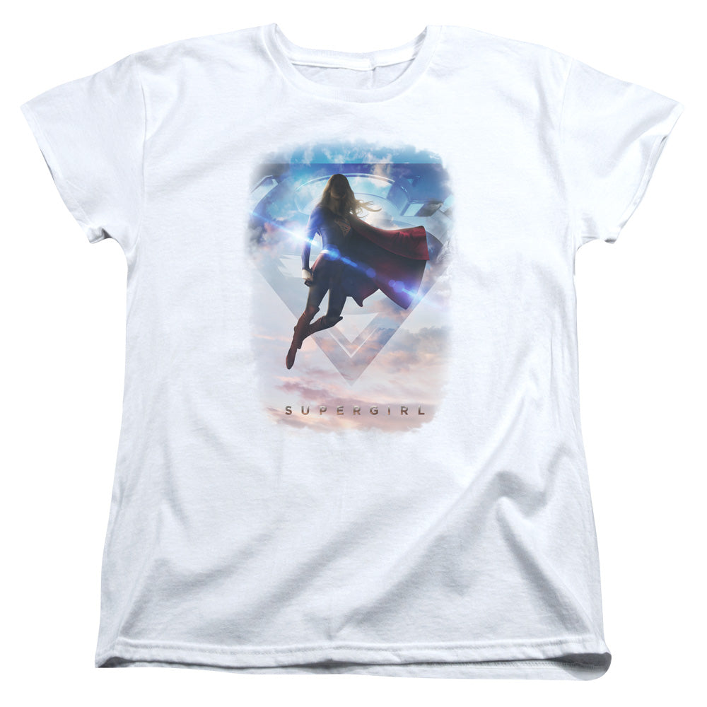 SUPERGIRL/ENDLESS SKY - S/S WOMENS TEE - WHITE