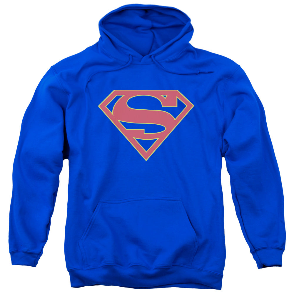 SUPERGIRL/LOGO - ADULT PULLOVER HOODIE - ROYAL BLUE