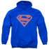 SUPERGIRL/LOGO - ADULT PULLOVER HOODIE - ROYAL BLUE