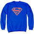 SUPERGIRL/LOGO - ADULT CREWNECK SWEATSHIRT - ROYAL BLUE