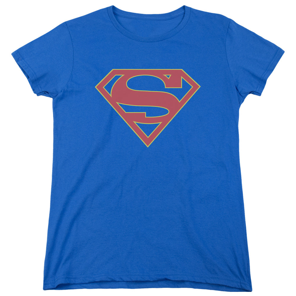 SUPERGIRL/LOGO - S/S WOMENS TEE - ROYAL BLUE
