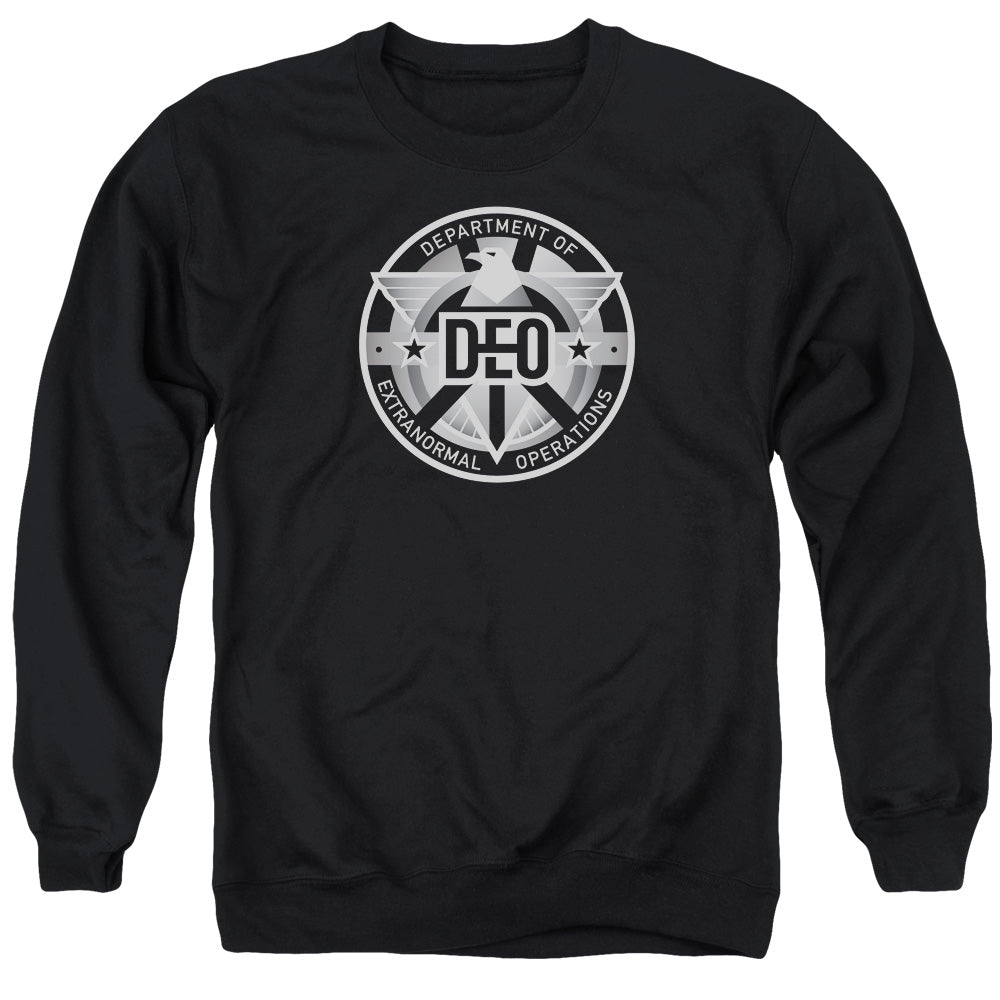 SUPERGIRL/DEO - ADULT CREWNECK SWEATSHIRT - BLACK