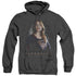 SUPERGIRL/STAND TALL - ADULT HEATHER HOODIE - BLACK