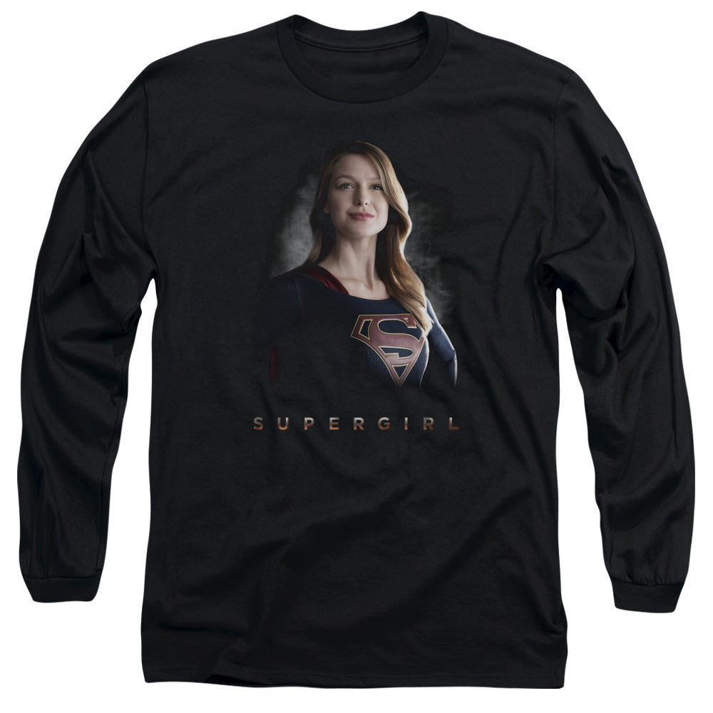 SUPERGIRL/STAND TALL -  L/S ADULT 18/1  - BLACK
