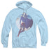SUPERGIRL/CLOUDY CIRCLE - ADULT PULLOVER HOODIE - LIGHT BLUE