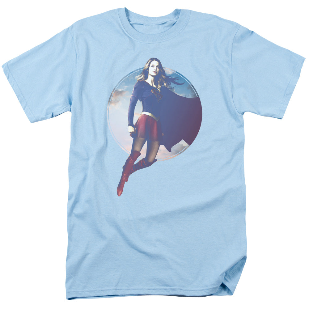 SUPERGIRL/CLOUDY CIRCLE - S/S ADULT 18/1 - LIGHT BLUE