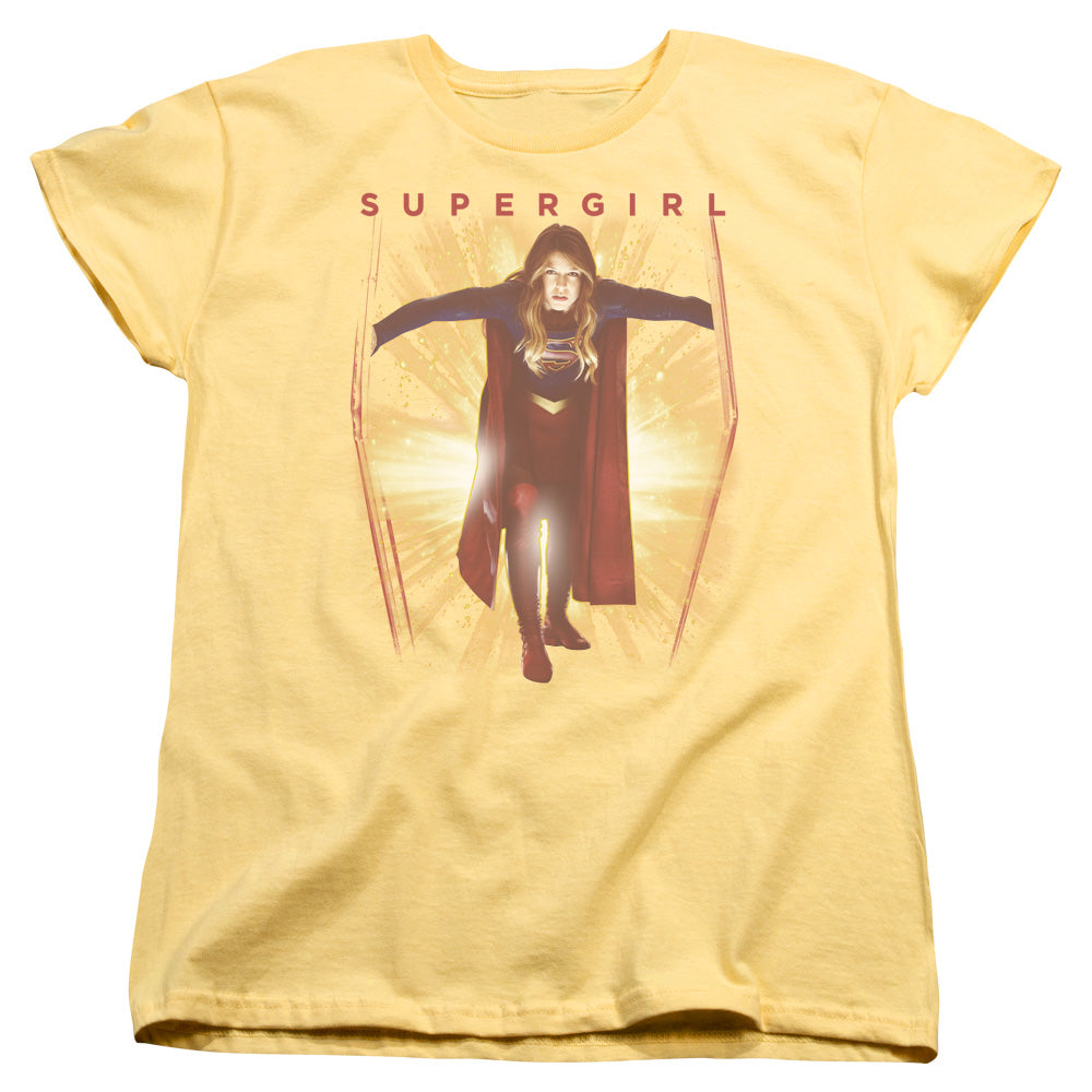 SUPERGRIL/THROUGH THE DOOR - S/S WOMENS TEE - BANANA
