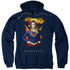SUPERGIRL/STANDING SYMBOL - ADULT PULLOVER HOODIE - NAVY
