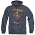 SUPERGIRL/STANDING SYMBOL - ADULT HEATHER HOODIE - NAVY