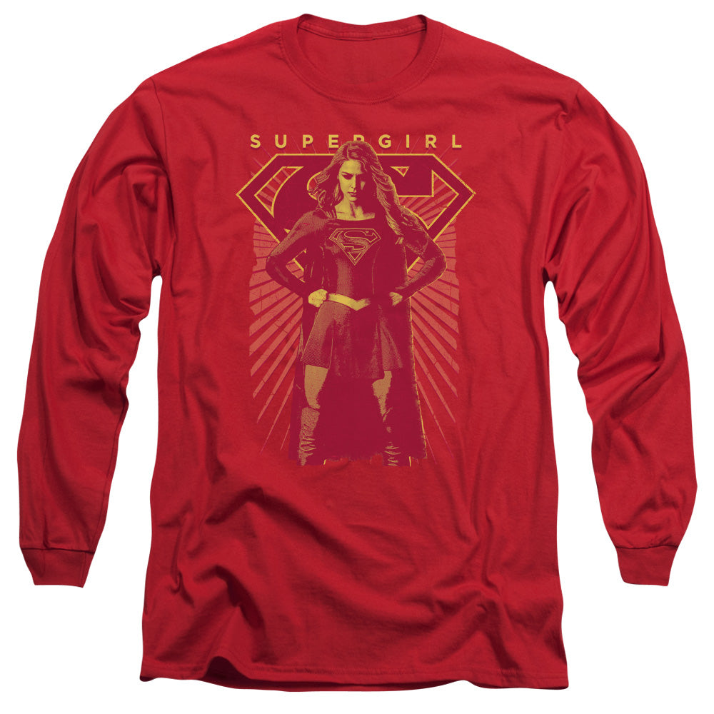 SUPERGIRL/READY SET -  L/S ADULT 18/1  - RED