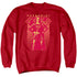 SUPERGIRL/READY SET - ADULT CREWNECK SWEATSHIRT - RED