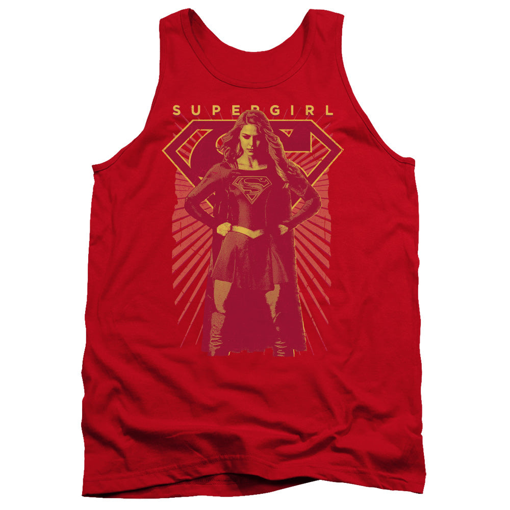 SUPERGIRL/READY SET - ADULT TANK - RED