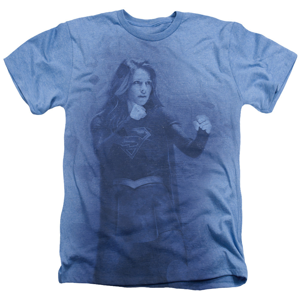 SUPERGIRL/GIRL OF STEEL - ADULT HEATHER - LIGHT BLUE