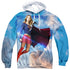 SUPERGIRL/UP IN THE SKY (FRONT/BACK PRINT) - ADULT POLY PULLOVER HOODIE - MULTI