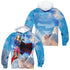 SUPERGIRL/UP IN THE SKY (FRONT/BACK PRINT) - ADULT POLY PULLOVER HOODIE - MULTI