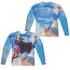 SUPERGIRL/UP IN THE SKY (FRONT/BACK PRINT) - L/S ADULT POLY CREW  - MULTI