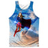 SUPERGIRL/UP IN THE SKY (FRONT/BACK PRINT) - ADULT POLY TANK TOP - MULTI