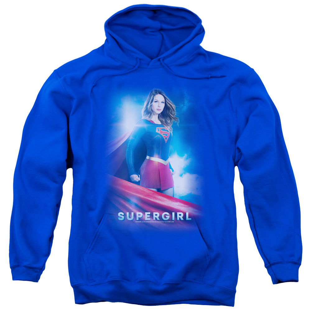 SUPERGIRL/KARA ZOR EL - ADULT PULLOVER HOODIE - ROYAL BLUE