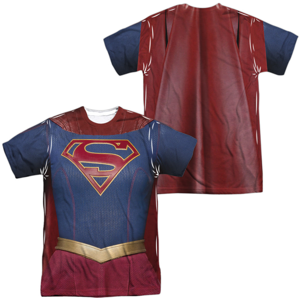SUPERGIRL/SUPERGIRL UNIFORM (FRONT/BACK PRINT) - S/S ADULT POLY CREW - MULTI