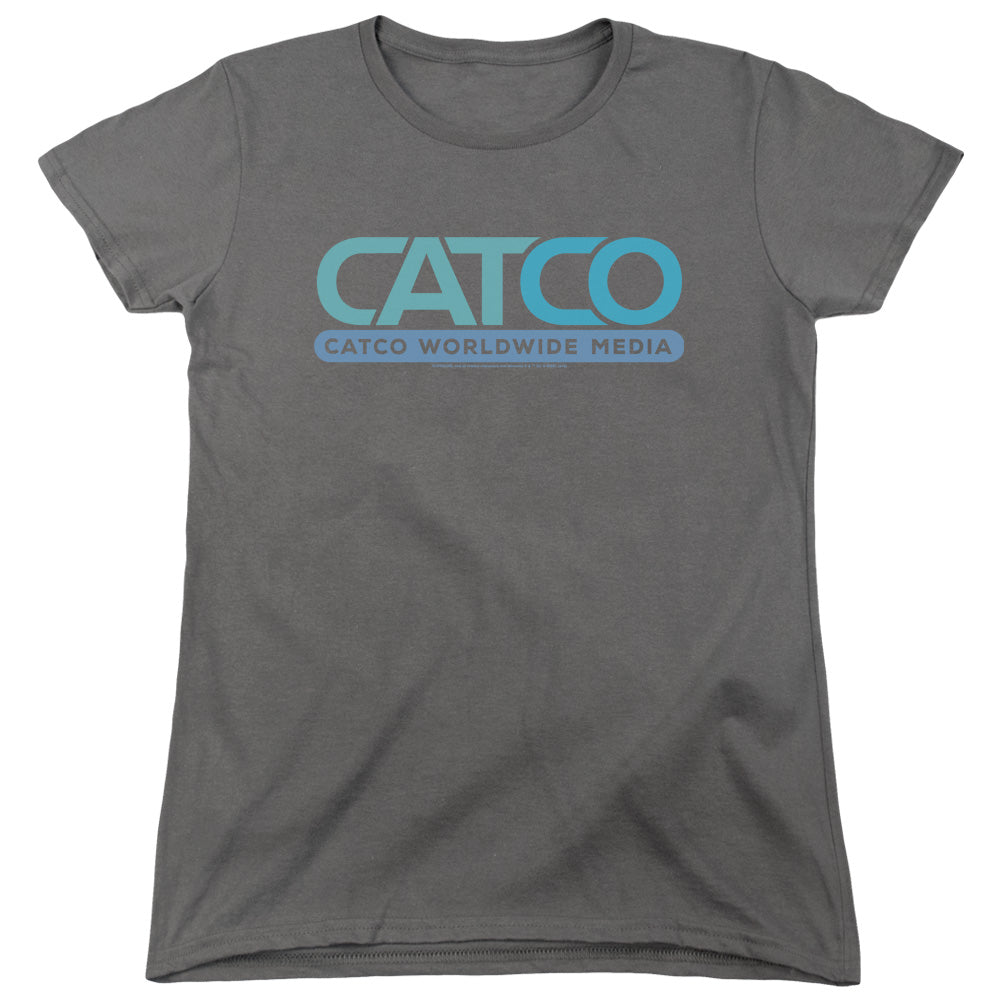 SUPERGIRL/CATCO LOGO - S/S WOMENS TEE - CHARCOAL