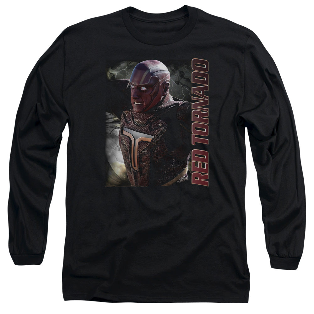 SUPERGIRL/RED TORNADO - L/S ADULT 18/1 - BLACK