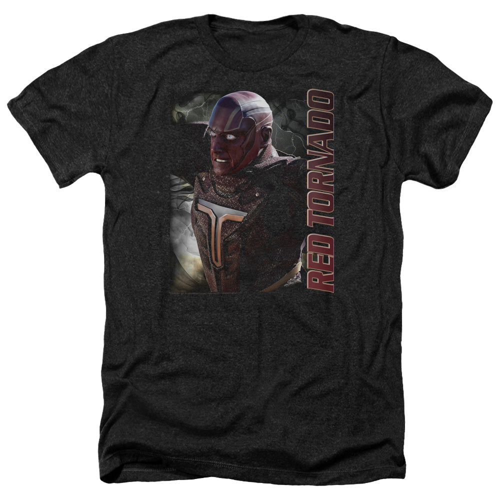 SUPERGIRL/RED TORNADO - ADULT HEATHER - BLACK