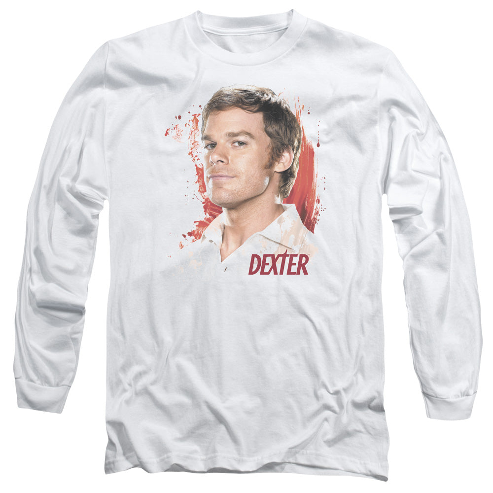 DEXTER/BLOOD SPLATTER - L/S ADULT 18/1 - WHITE