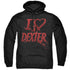 DEXTER/I HEART DEXTER - ADULT PULLOVER HOODIE - BLACK