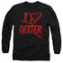DEXTER/I HEART DEXTER - L/S ADULT 18/1 - BLACK
