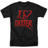 DEXTER/I HEART DEXTER - S/S ADULT 18/1 - BLACK