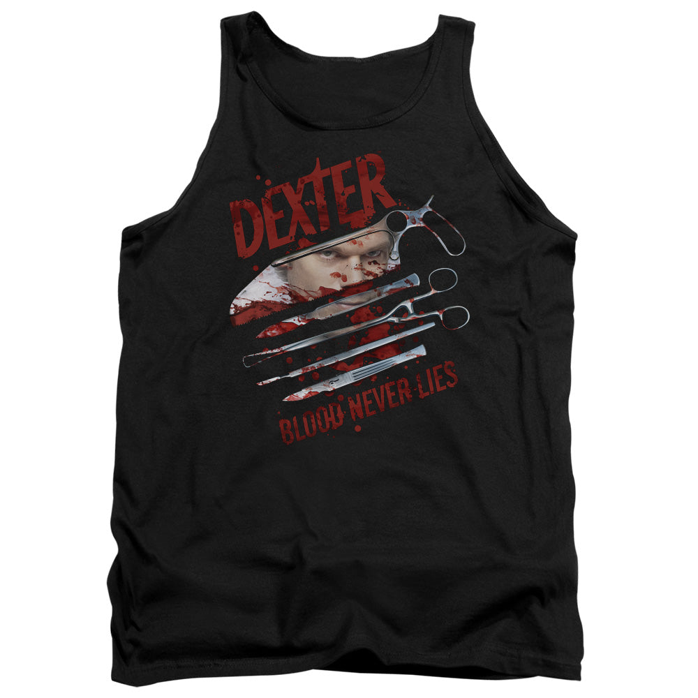 DEXTER/BLOOD NEVER LIES - ADULT TANK - BLACK