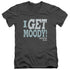 CALIFORNICATION/I GET MOODY - S/S ADULT V-NECK 30/1 - CHARCOAL