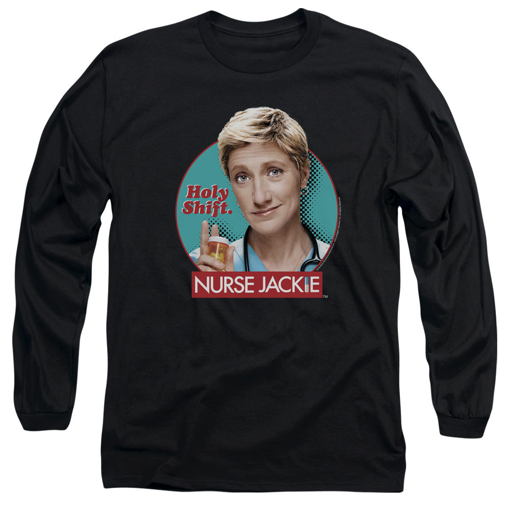 NURSE JACKIE/HOLY SHIFT - L/S ADULT 18/1 - CHARCOAL
