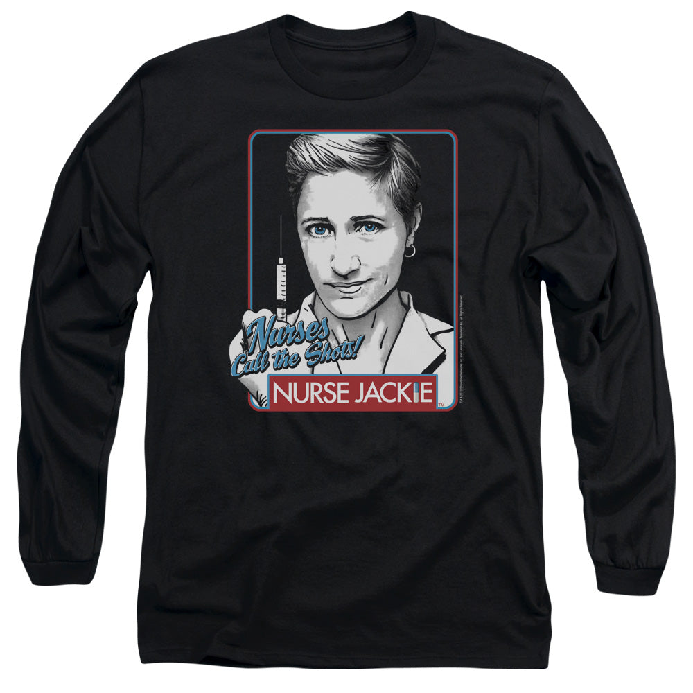 NURSE JACKIE/NURSES CALL THE SHOTS - L/S ADULT 18/1 - BLACK