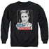 NURSE JACKIE/NURSES CALL THE SHOTS - ADULT CREWNECK SWEATSHIRT - BLACK