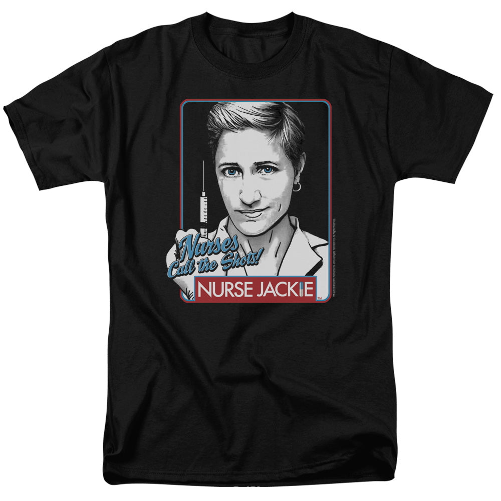 NURSE JACKIE/NURSES CALL THE SHOTS - S/S ADULT 18/1 - BLACK
