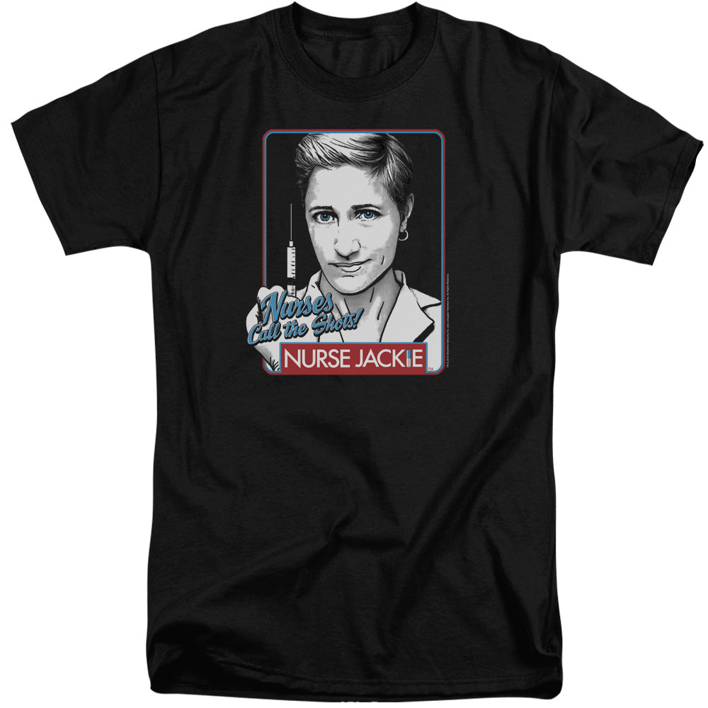 NURSE JACKIE/NURSES CALL THE SHOTS - S/S ADULT TALL 18/1 - BLACK