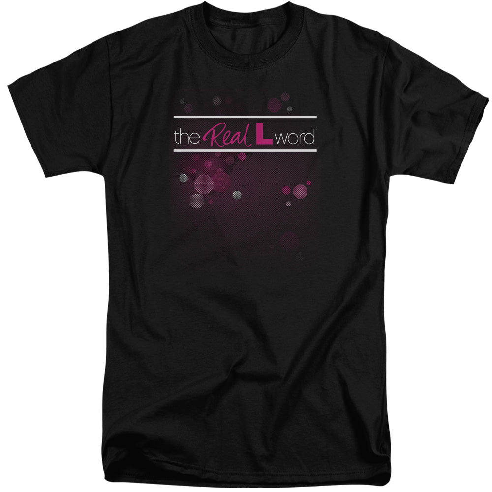 REAL L WORD/FLASHY LOGO - S/S ADULT TALL 18/1 - BLACK
