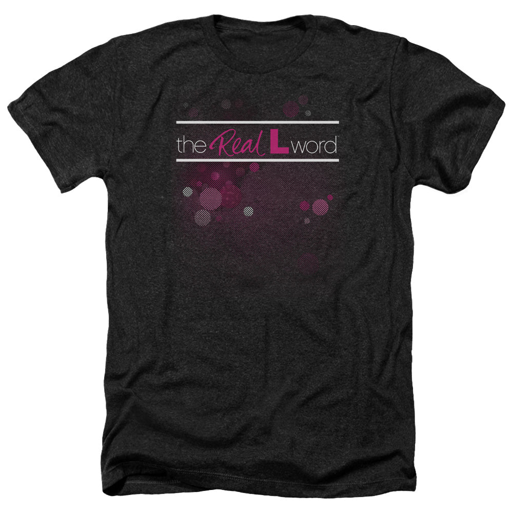 REAL L WORD/FLASHY LOGO - ADULT HEATHER - BLACK