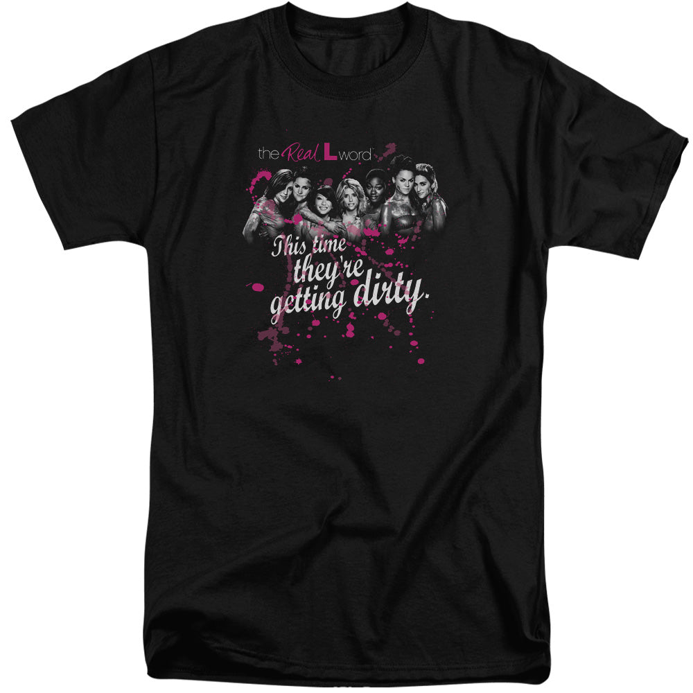 THE REAL L WORD/DIRTY - S/S ADULT TALL 18/1 - BLACK