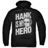 CALIFORNICATION/HANK IS MY HERO - ADULT PULLOVER HOODIE - BLACK