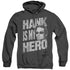CALIFORNICATION/HANK IS MY HERO - ADULT HEATHER HOODIE - BLACK