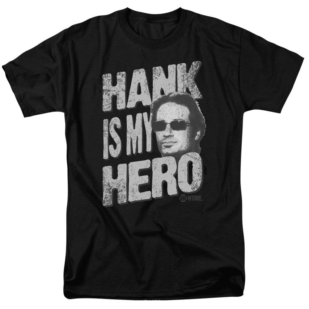 CALIFORNICATION/HANK IS MY HERO - S/S ADULT 18/1 - BLACK