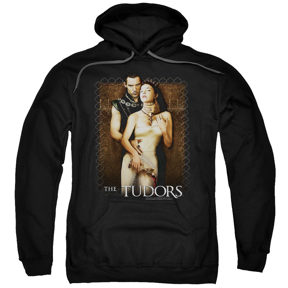 TUDORS/SPILT WINE - ADULT PULLOVER HOODIE - BLACK