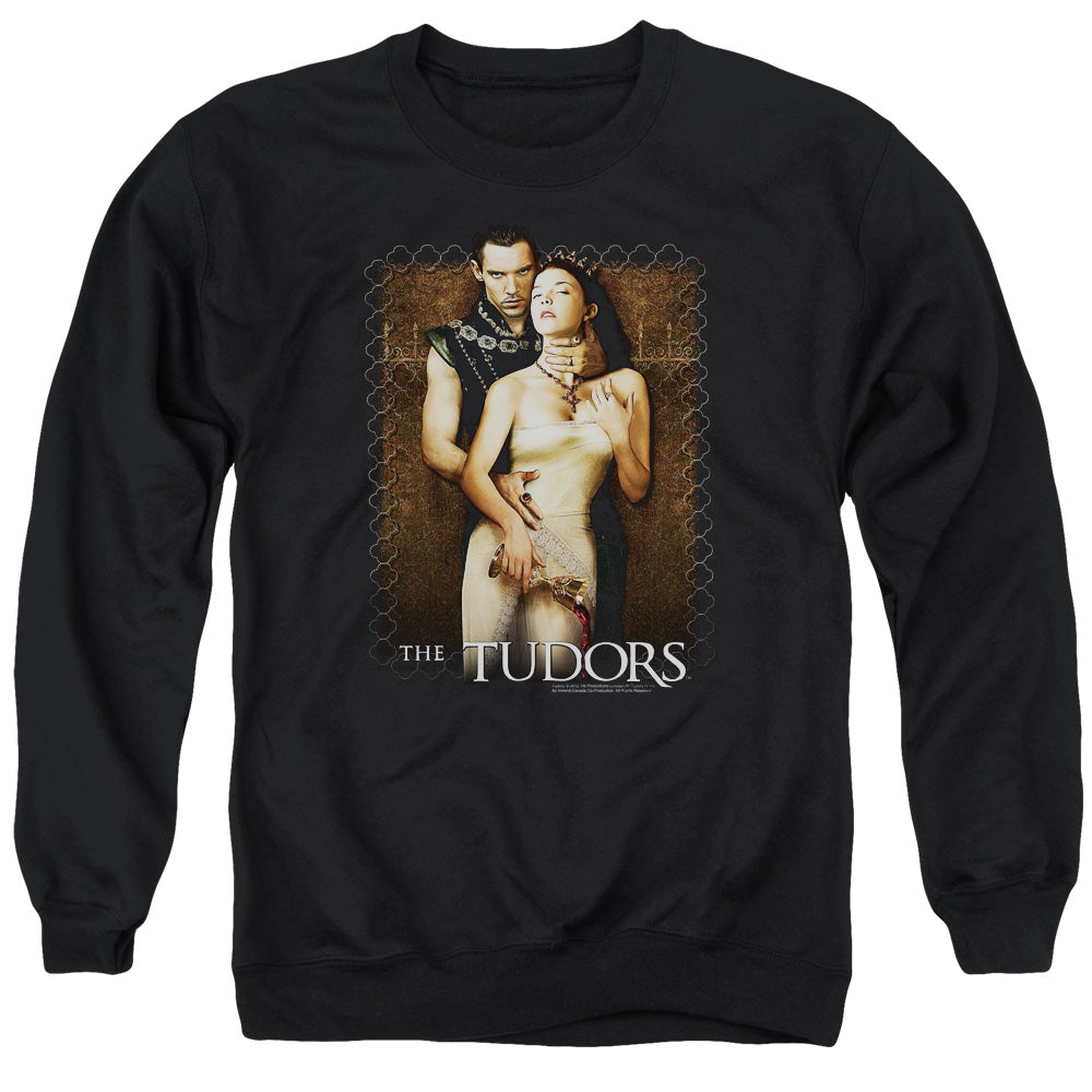 TUDORS/SPILT WINE - ADULT CREWNECK SWEATSHIRT - BLACK